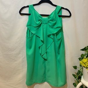 Sleeveless Blouse with Bow Detail
